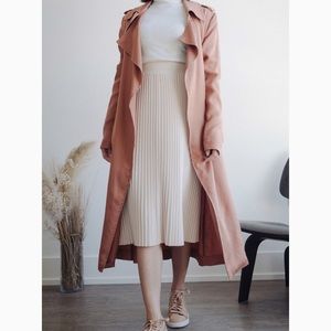 Zara | Pleated midi skirt light pink